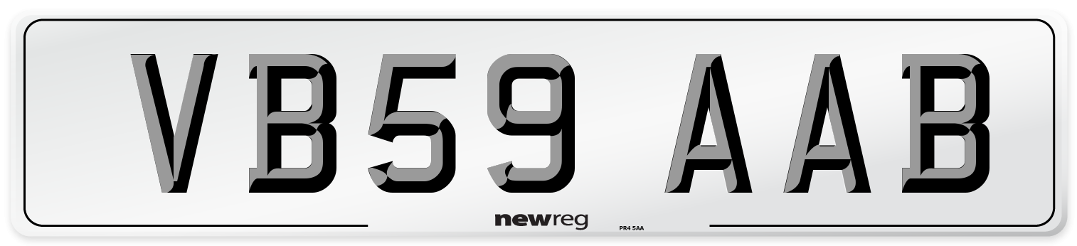VB59 AAB Number Plate from New Reg
